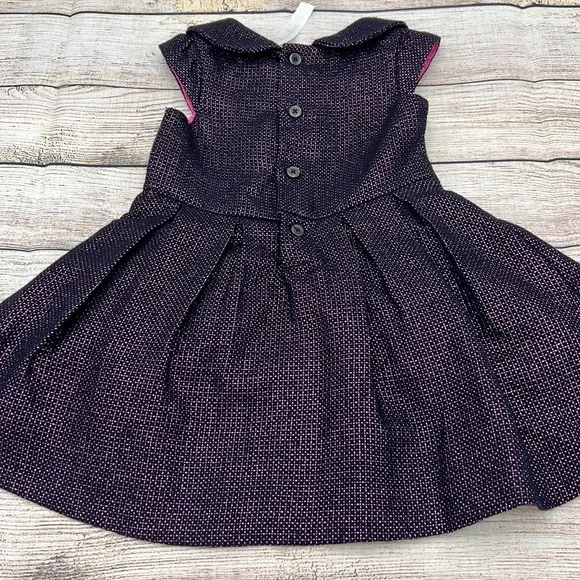 Cherokee Pink and Black Dress with Pink Silk Lining Sz 2T - Picture 7 of 7